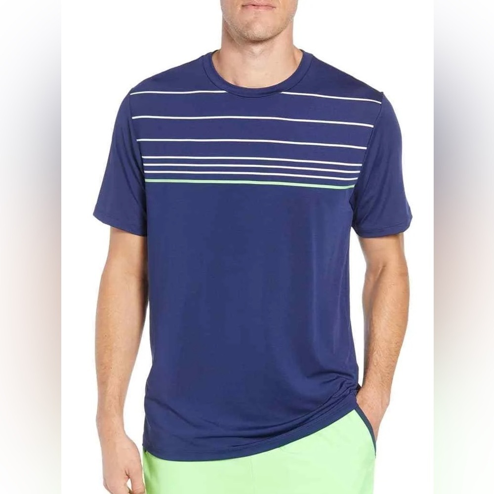 Vineyard Vines Men's Engineered Performance Tennis Sport T-Shirt in Deep Bay 2XL